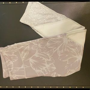 Fabletics Purple and Lace Leggings NWT